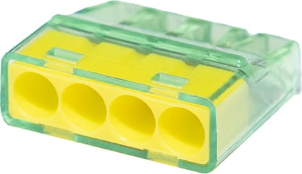 Lasklem - Primtex - 4 Polig - 0.2-2.5 mm2 - Geel - 500 Stuks