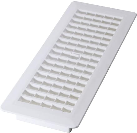 Ventilatierooster Roodstaal Vierkant Wit Grille 10x30 cm