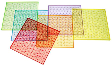Transparant Geometrisch Bord - 6st.