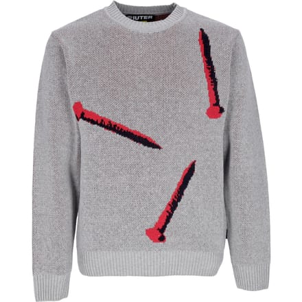 Heren nagels jumper grijze trui