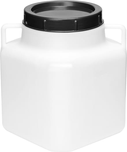Garronda 10L - Plastic Vat BPA-vrij - Vierkant vat en Container met Deksel – Wit – GD-STE-BarrelP