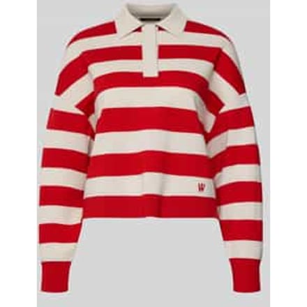 Regular fit shirt met lange mouwen van zuivere scheerwol met polokraag