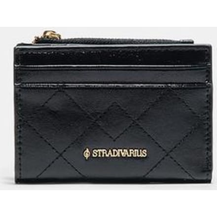 Stradivarius Compacte portemonnee met gestikte details  Zwart OS