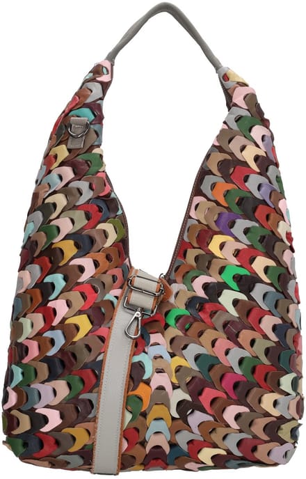 Beagles Multi leer Shopper - Buideltas - Kleurrijk - Recycled - Leer - Dames - Leren Dames Tas - Multi
