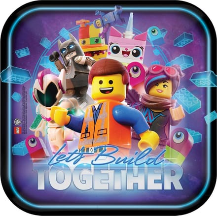 Lego Movie 2 Borden 22,8x22,8cm 8 stuks