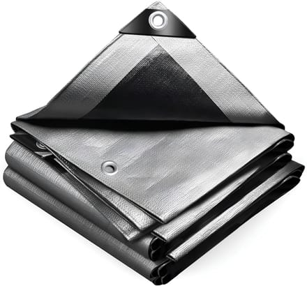 KAD® Afdekzeil - Veranda Zeil - Dekzeil - Grijs - 400cm x 600cm x 100cm
