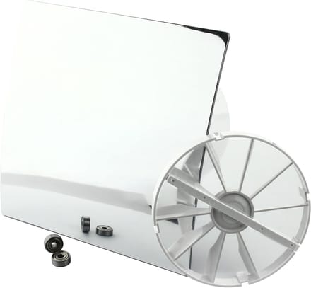 Krachtige Wandventilator Ø 100 mm met Terugslagklep en Chromen Design Front