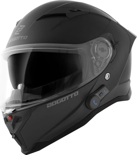 Bogotto H153 BT Mat Zwart Bluetooth Helm - Helm
