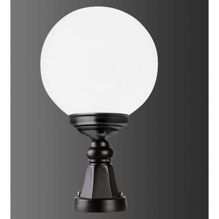 LCD Sokkellamp 1141 met bolkap, zwart/wit