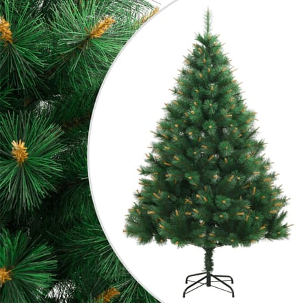 vidaXL - Kunstkerstboom - met - scharnieren - en - standaard - 210 - cm
