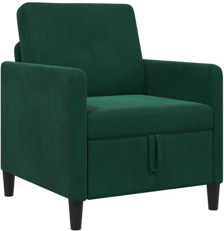 vidaXL - Sofa - met - Opbergruimte - Donkergroen - 72 - x - 78 - x - 87 - cm - Polyester
