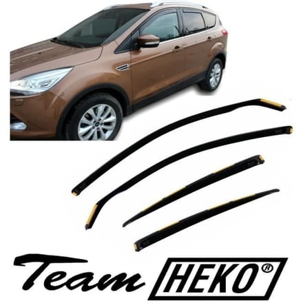 Luchtdeflectoren - J&;J AUTOMOTIVE - Heko - Getint - Voor Ford Kuga 2 - 2013-2019