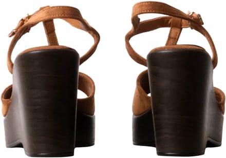 Sandalen met plateauzool en bandje van R and Be