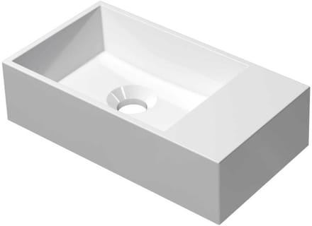 INK - Fontein Polystone Cilinder Zonder Kraangat Rechts - 400x220x100 mm - Glans Wit