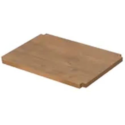 Aquazuro Wastafelblad Napoli - Houtcomposiet - Melamine - Natuur Eik - 39,8x28,1cm