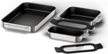 Neff Z9404FF0, Pro pannenset geschikt voor flex-inductie, 4 stuks, RVS