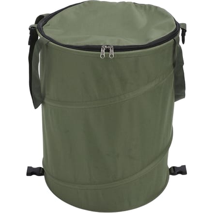 Camping Vuilnisbak met Ritsdeksel 24 Gallon Grote Capaciteit Opvouwbaar Draagbaar Tuinafval gray