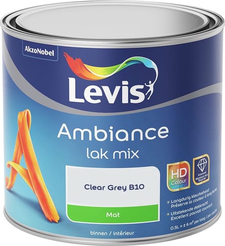 Levis - Ambiance Lak Mat Mix - Clear Grey B10 - Mengverf - 0,5 L