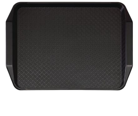 Cambro Polypropyleen Fastfood Dienblad Met Handvatten Zwart 43x30cm DE314