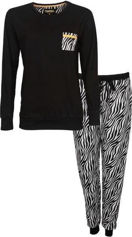 Irresistible dames pyjama -Zebra 1101  - XXL  - Zwart