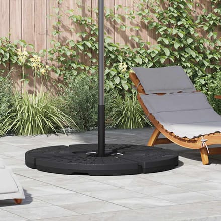 vidaXL - Umbrella - Base - Fan-vormig - 4 - stuks - Zand/Water - gevuld - Zwart - 52 - L