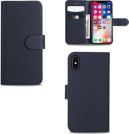 Apple iPhone Xs Max Hoesje Blauw met Pasjeshouder