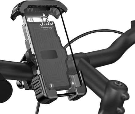 Perfeqt Telefoonhouder Fiets & Motor - Universele Smartphone Houder - Schokbestendig & Verstelbaar - Black
