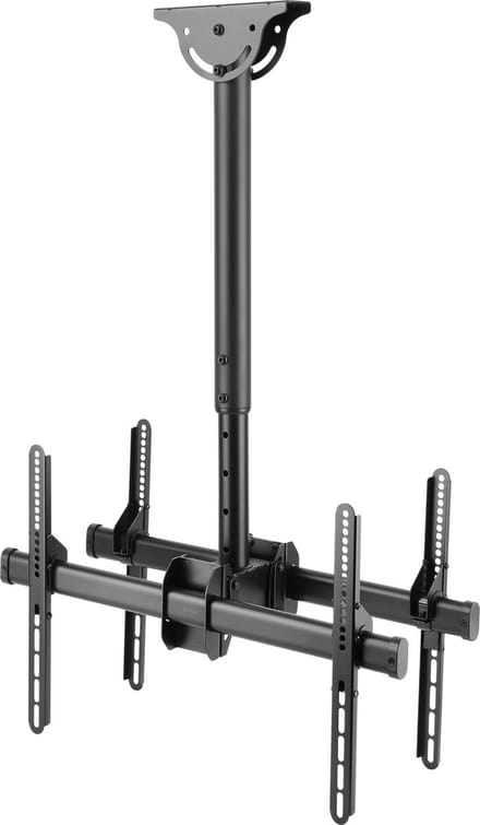 Deltaco Office ARM-0403 mounting kit - back-to-back telescopic - for 2 flat panels - black - Max 45 kg - recommended for 70"