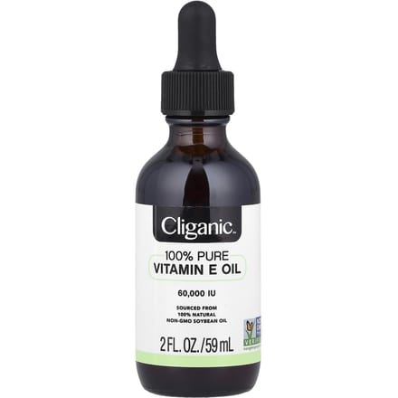 Cliganic, Huile de Vitamine E 100% Pure, 60 000 UI, 59 ml (2 fl oz)