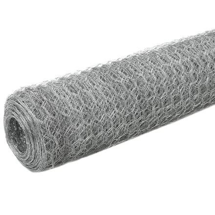 vidaXL - Kippengaas - 25x1,2 - m - gegalvaniseerd - staal - zilverkleurig