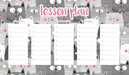 Wallvy - Magnetisch Lesrooster - 45x26 cm - Schattige Katjes - Personaliseerbaar