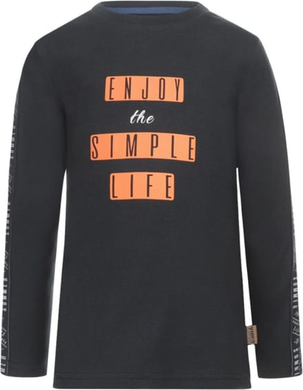 DJ Dutchjeans - Trui - Dark - Grey - Enjoy - Simple - Life - Maat 92