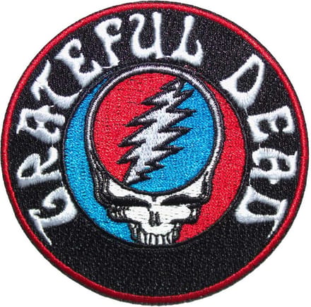 Grateful Dead - Steal Your Face Logo Patch - Zwart