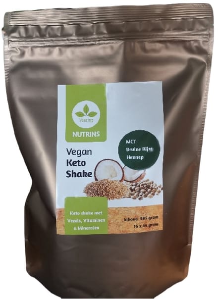 Nutrins vegan Keto shake 585 gram - low carb - 16 shakes