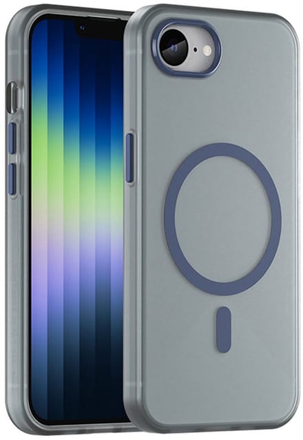 Mobiq - Flexibele Magsafe Case geschikt voor iPhone 16e (2025) - donkerblauw