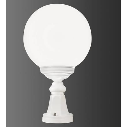 LCD Sokkellamp 1131 met bolkap, wit