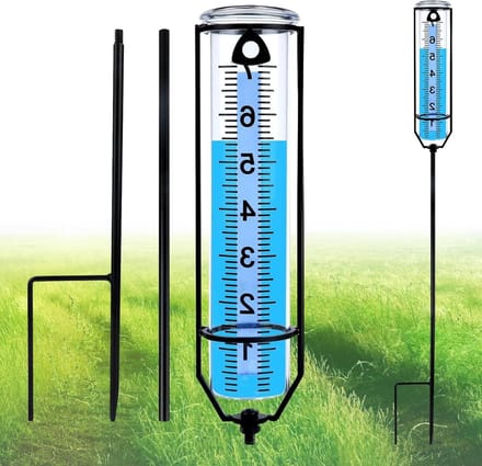 Regenmeter Tuin - Watermeter Buiten - Weer Meten - Verstelbare Hoogte - Tot 74cm - Transparant