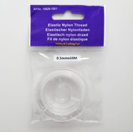 Hobby & Crafting Fun Nylondraad elastisch - 0,5 mm dik en 10 meter lang