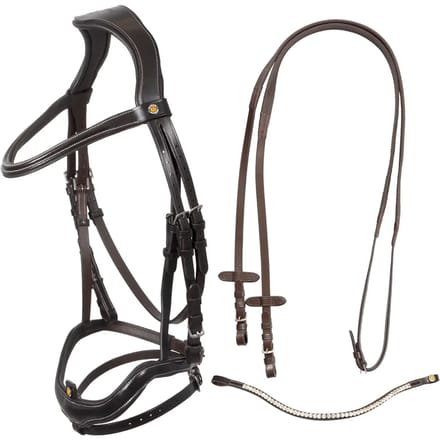 Anatomisch ruiterhoofd met gebogen neusriem Equestro