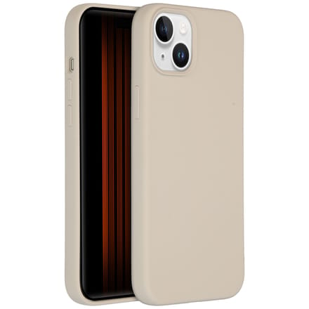 Accezz Hoesje - Geschikt voor Apple iPhone 15 Plus - Liquid Silicone Backcover - Stone