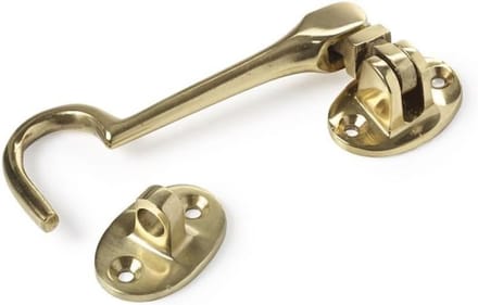 Kast Haak - Deurgrendel - Hekken Sluiten - Massief Messing - 50 mm - Goud