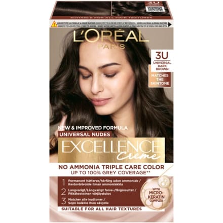 L'Oréal Paris L'Or&eacute;al Paris Excellence Universal Nudes 3U Universal Dark Brown 1 st