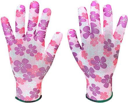 Verto Serie - Tuinhandschoenen - Polyester - Bloemenmotief - Maat 7
