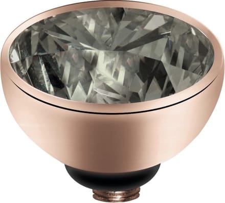 MelanO Twisted Zirkonia Zetting - Rosékleurig/Transparent Zwart - 6mm