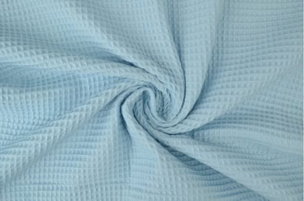Wafelstof - 1 meter - Per meter - Baby blauw - 150cm breed