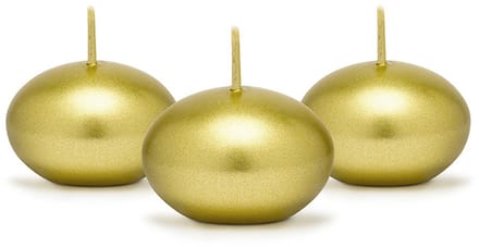 Partydeco - Floating Candle Disc Gold (50st)
