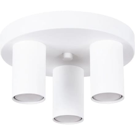 Sollux Lighting Plafondlamp Lagos - GU10 - wit - staal - 12x25x25cm