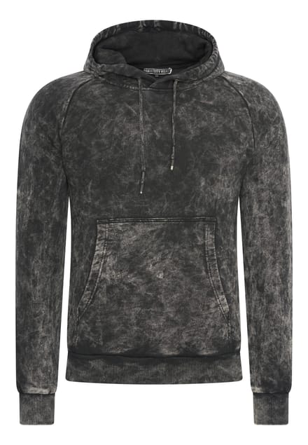 Gewassen hoodie met een used look