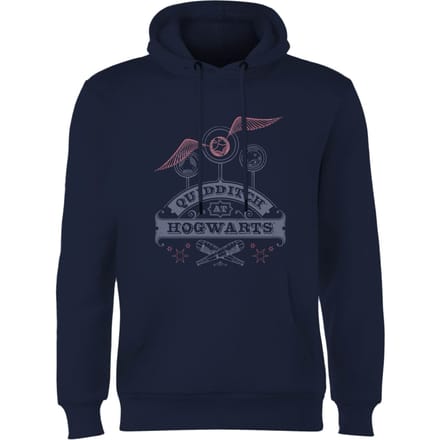 Harry Potter Quidditch At Hogwarts Hoodie - Navy - S