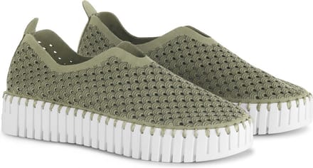 Instappers Platform TULIP3373W witte zool - 410 Army